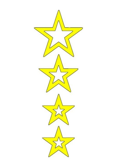 Sevenkardeşler Cg F.Sarı Yıldızlı Çamurluk Üst Sticker