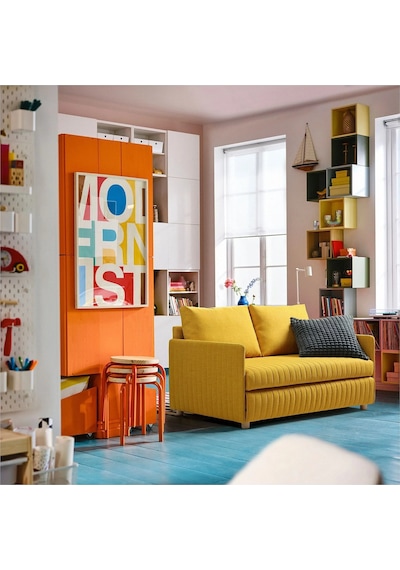 Ikea Sarı Şık Kanepe - 2'li Yataklı Kanepe