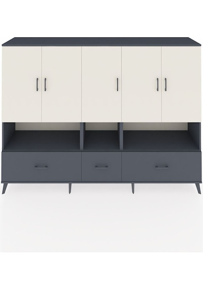 Hyperion Dolap 12 Raflı 3 Çekmeceli 5 Kapaklı 220x44x163 Antrasit Antrasit-aytaşı/antrasit Hyperion Dolap 12 Raflı 3 Çekmeceli 5 Kapaklı 220x44x163 Antrasit Antrasit-aytaşı/antrasit