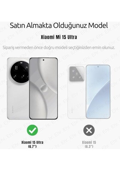 Ayrex 15 Uyumlu Kamera Korumalı Şarj Özellikli Sert Sararmaz Kristal Şeffaf Kılıf Şeffaf Mi 15 Diğer