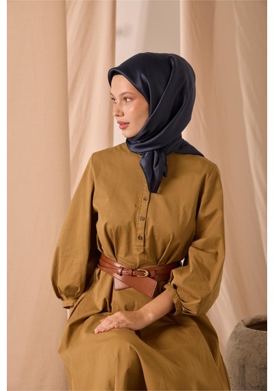 Silk Home Düz Shiny Eşarp 75006-63 lacivert