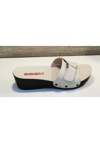 Esem 0314 Z 000 Kadın Cırtlı Ortopedik Terlik Bej