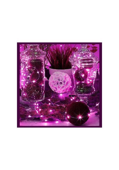 5 Mt Pembe Peri Led Pilli Yılbaşı Süsü / Hediyelik Pembe