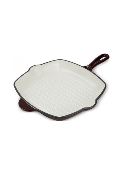 Karaca Heritage Demir Döküm Emayeli Grill Tava 26 Cm Kırmızı Kırmızı