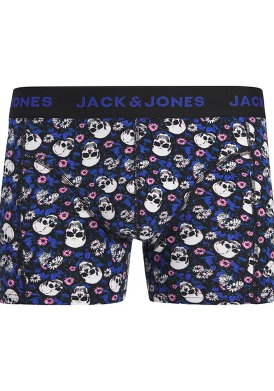 Jack & Jones Jacflower Skull Pamuklu Erkek Boxer 3 Lü Paket Siyah