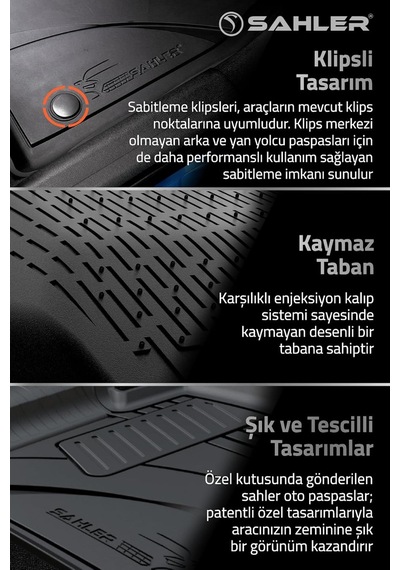 Sahler Peugeot 3008 Hybrid 2024+ Uyumlu 4.5d Premium Havuzlu Oto Paspas - 3008