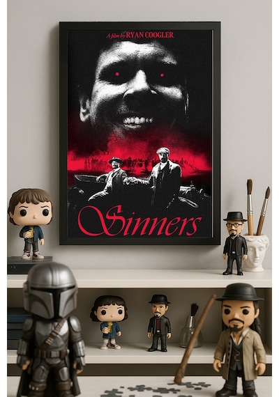 Sinners Siyah Ahşap Çerçeveli Poster, Dekoratif Film Duvar Tablosu