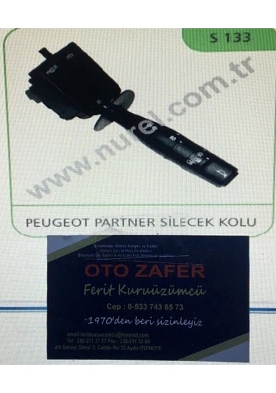 Nurel S133 Peugeot Partner Silecek Kolu