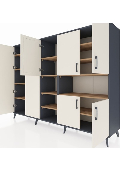 Hyperion Dolap 13 Raflı 7 Kapaklı 220x44x163 Antrasit-aytaşı/çam Aytası/atlas Çam - Antrasıt Hyperion Dolap 13 Raflı 7 Kapaklı 220x44x163 Antrasit-aytaşı/çam Aytası/atlas Çam - Antrasıt