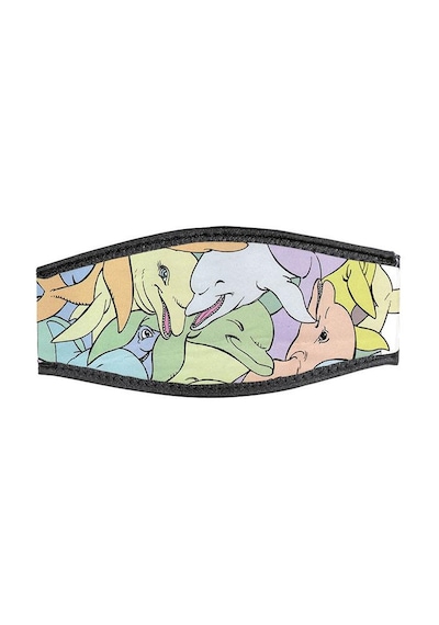 BestDivers Maske Arkalığı 10 Dolphin Neopren Velkrolu Siyah