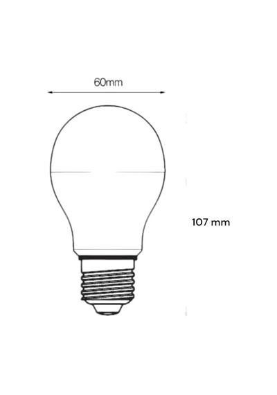 8.5 Watt Led Ampul 6500k Beyaz E27-10 Adet Genel