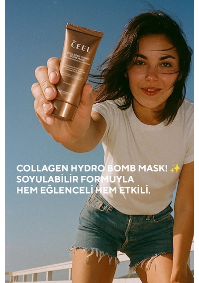 The Ceel Soyulabilen Kolajen Maske Glutatyon, Ceramide Np ve Yeşil Çay Özlü 50 ml