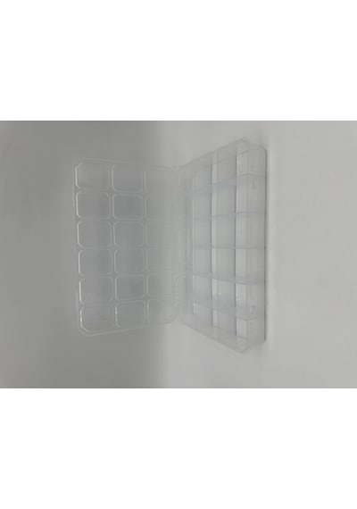 Organizer Plastik Kutu Box 18 Sabit Bölmeli 185x295x40mm