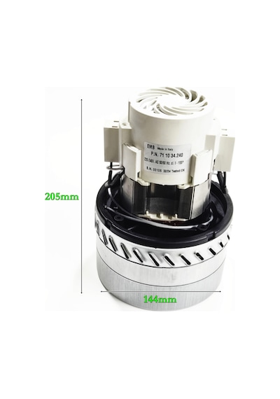 Emb İtalyan 220v 1800w Üçfan Yıkamalı Süpürge Motoru
