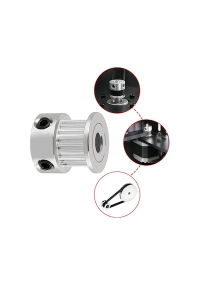 Koodmax 3 Adet Gt2 20x16 Diş 4mm Alüminyum Alaşım Dişli Senkron Zamanlama Kayışı Kasnağı
