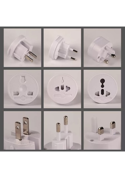 Seyahat Universal Çevirici 3in1 Priz Adaptörü Kompakt Tasarım 150 Ülke İle  250v 13a Orta Doğu,amerika,avrupa, Asya,afrika,çin,japonya Dönüştürücü Adaptör 997l