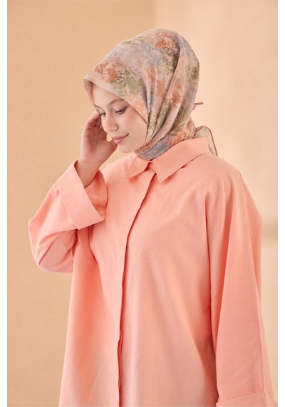 Silk Home Soft Eşarp 73095-07 Yavruağzı, Yeşil, Gri, Somon