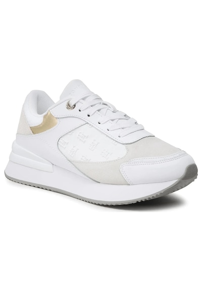 Tommy Hilfiger Elevated Embossed Runner Gold Fw0fw07384-ybs Kadın Günlük Spor Ayakkabı Beyaz Tommy Hilfiger Elevated Embossed Runner Gold Fw0fw07384-ybs Kadın Günlük Spor Ayakkabı Beyaz