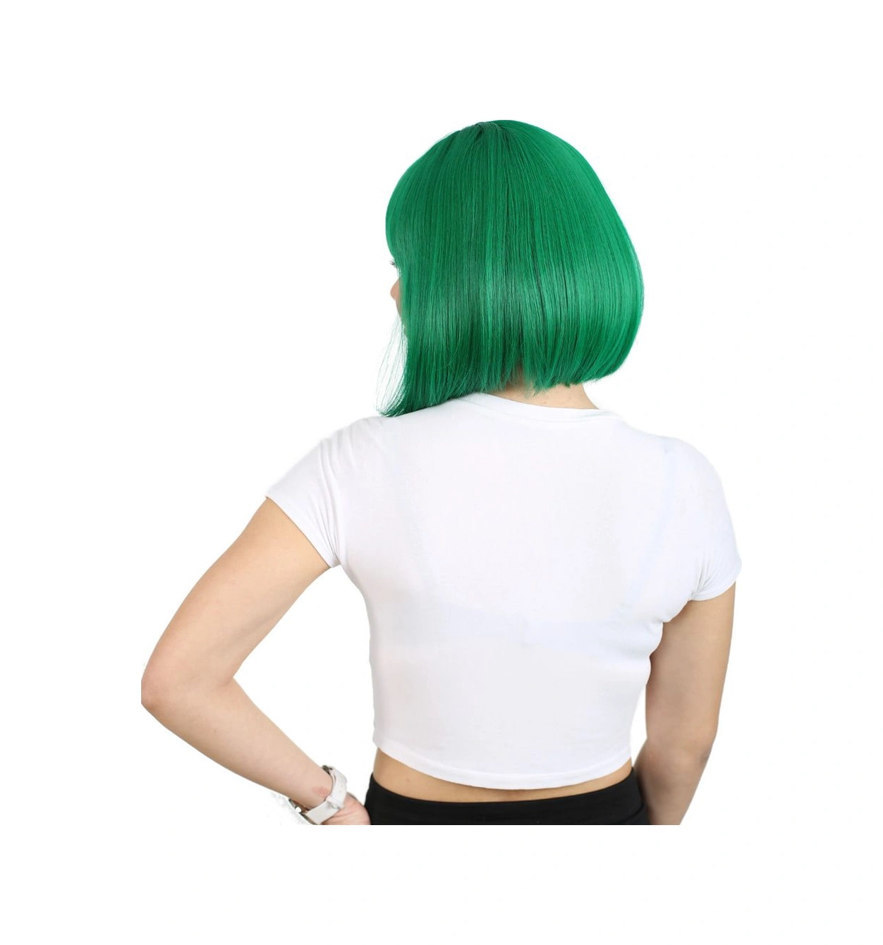Küt Kahküllü Fiber Sen Peruk / Koyu Yeşil - Mydr-713792 Renkli