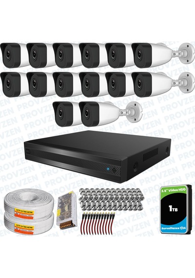 Provzen Rv Hilook 14 Kameralı Full Hd Geniş Açı Güvenlik Kamerası