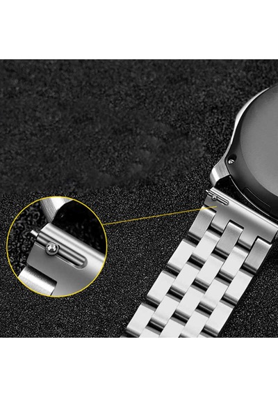 Galaxy Watch 42mm 20mm Uyumlu Krd-20 Metal Frm Kordon Siyah