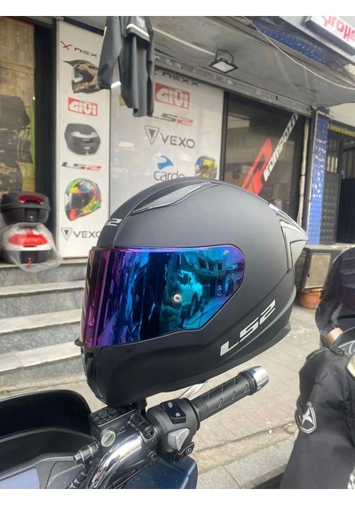 Rapıd 2 Mat Siyah Kask - Gökkuşağı Vizör Spoiler Siyah