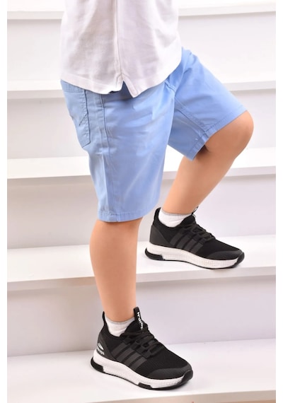 Unisex Çocuk Spor Ayakkabı SİYAH-BEYAZ