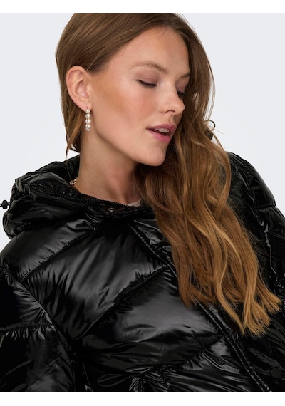 Only Kapüşonlu Puffer Siyah Kadın Mont 15287919 001