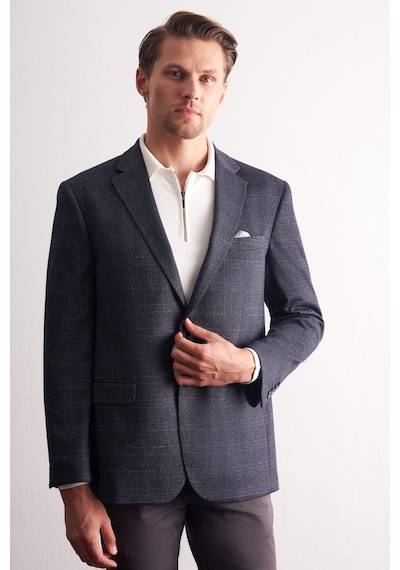 İmza Lacivert Mono Yaka Kareli Desen Esnek 4 Drop Comfort Fit Classic Ceket 1002255156 Lacivert İmza Lacivert Mono Yaka Kareli Desen Esnek 4 Drop Comfort Fit Classic Ceket 1002255156 Lacivert
