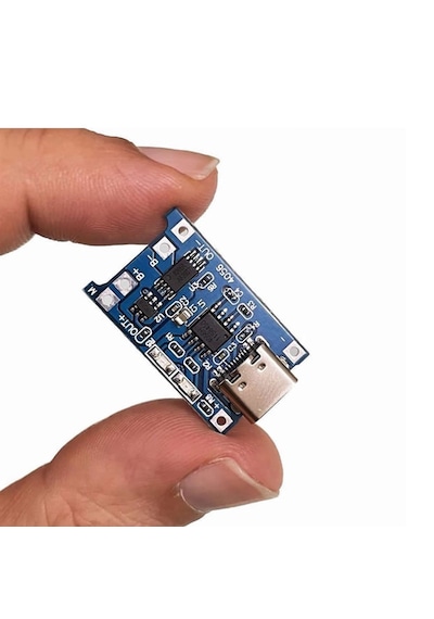 10 Adet Usb Type-c Tp-4056 1s 5a/1a Bms Devresi Lityum Pil Şarj Modülü