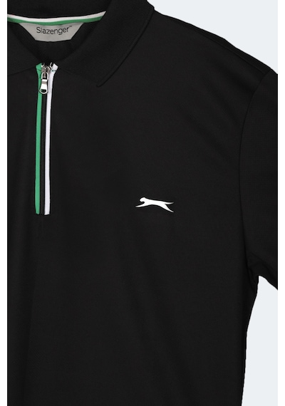 Slazenger Kenshın Erkek Polo Yaka Siyah Tişört