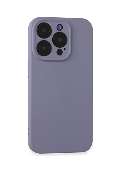 Apple Apple Uyumlu iPhone 15 Pro Max Kılıf Nano İçi Kadife Silikon - Lila 0.2M-Çok Renkli