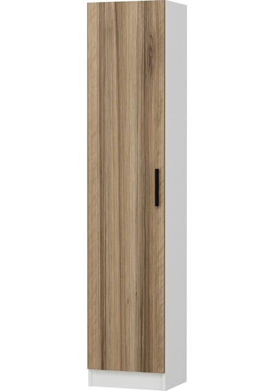 Minar Kale 210 Cm 1 Kapaklı 1b Raf Portmanto Beyaz Dore