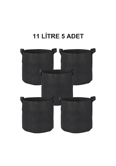 Grow Wizard Kumaş Saksı Pot 11 Litre 5 Adet
