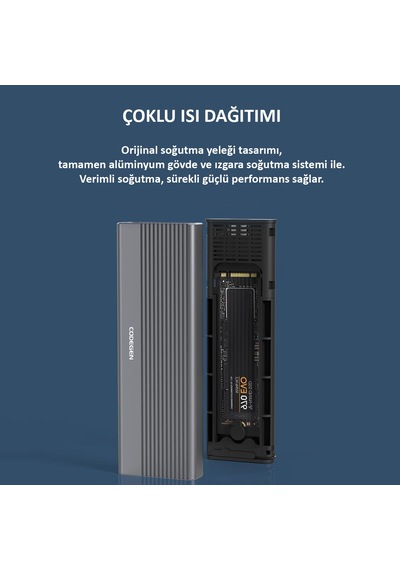 Codegen Type C Usb 3.1 Nvme M2 Ssd 10gbps Alüminyum Disk Kutusu Cdg-ssd-40bc