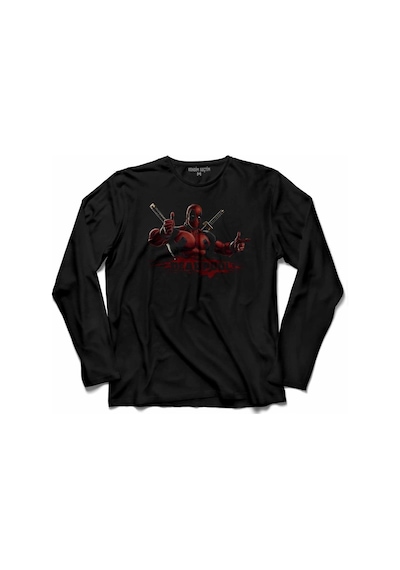Deadpool 1 2 3 Logo Dead Pool 5 Uzun Kollu Tişört (512965098)