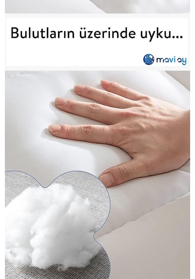 Topper 4.1 - Super Soft Yatak Pedi - %100 Pamuk Kılıflı - Süper Yumuşak Nano Elyaf Dolgu Beyaz