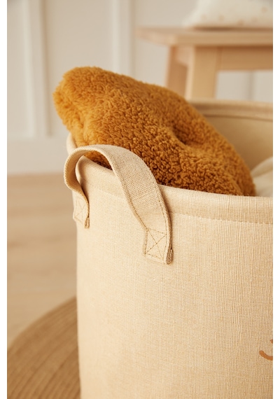 Ocean Home Textile Çocuk Odası Sevimli Zürafa Jüt Keten Kumaş Oyuncak Sepeti 33 x 40 cm