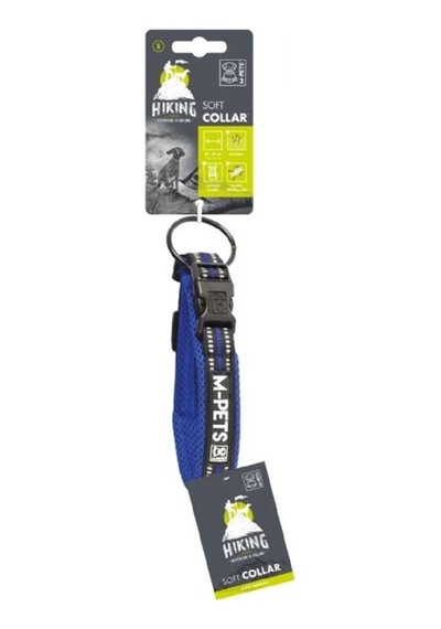 M-pets Hiking Reflektörlü Soft Boyun Tasması Mavi S Çok Renkli
