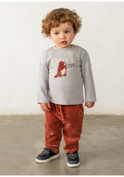 Mayoral Kiremit Erkek Bebek Kadife Pantolon 2542