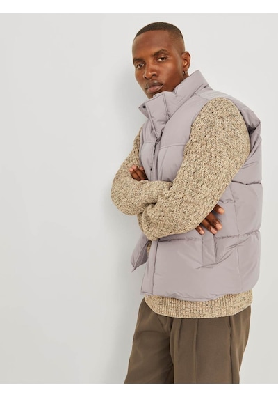 Jack & Jones Erkek Yelek Bej 12256981jjebradley Bodywarmer Sn 25kw21000489 W21204