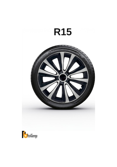 Renault Clio 3 15'' İnç Jant Kapağı 4 Adet Siyah Gri C121