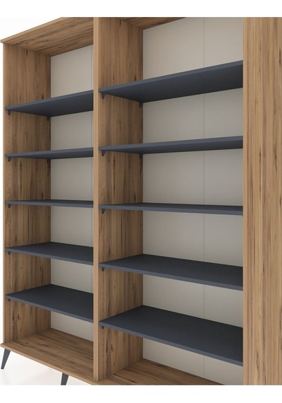 Hyperion Gardrop 10 Raflı 176x44x221 Çam-çam/antrasit Çam/antrasit Hyperion Gardrop 10 Raflı 176x44x221 Çam-çam/antrasit Çam/antrasit