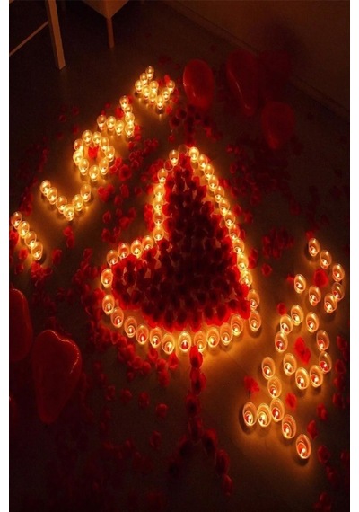 10 Lu Kırmızı Kalpli Tealight Mum Seti Romantik, Dekoratif Ve Özel Günler İçin Şık Mumlar Kırmızı