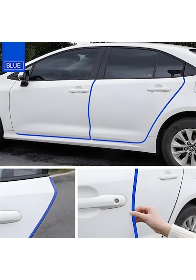Dacia Joger Oto Araç Kapı Koruma Fitili 5 Metre Parlak Mavi Renk