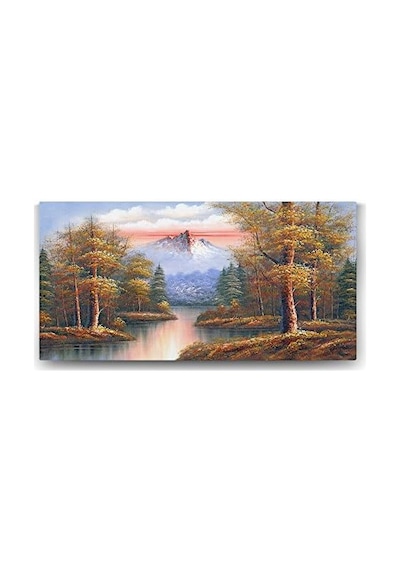 Klasik Doğa Manzara Tablosu - 120x60cm 7/8 Yaş