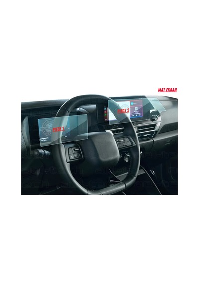 Citroen C4 X-c4 X Max 2025 Hayalet Gösterge Ve Multimedya Uyumlu Mat Ekran Koruyucu