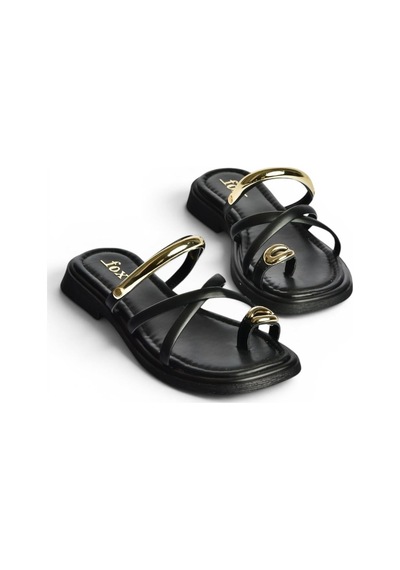 Fox Shoes Y973611309 Siyah Kadın Terlik