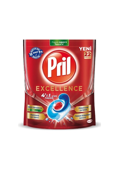 Pril Excellence 4 ü 1 arada 22 Kapsül