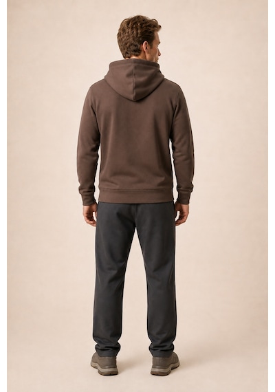 Redline Thenk Yeni Sezon Erkek Regular Fit Kapüşonlu Sweatshirt Kahve